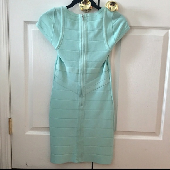 Baby Blue/light turquoise Bebe Bandage dress - Picture 4 of 4